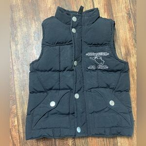 Toddler Boys Puffer Vest Size 18 Month Black Rodeo Tough Cowboy